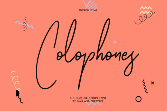 Colophones: A Script Font for Web Design and Brand Identity