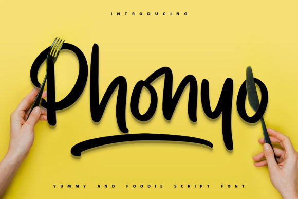 Phonyo: A Bold Script Font for Editorial Design
